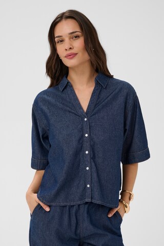 Kaffe Blouse 'Jade' in Blue: front