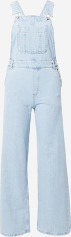 Warehouse Široke hlačnice Kavbojke z naramnicami | modra barva: sprednja stran