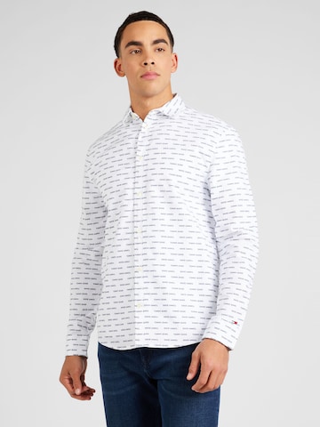 Regular fit Camicia 'CRITTER' di Tommy Jeans in bianco: frontale