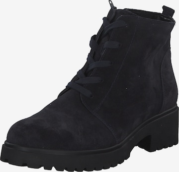 WALDLÄUFER Lace-Up Ankle Boots 'Luise' in Blue: front