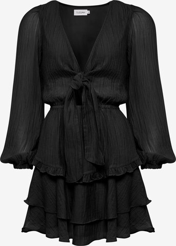 Tussah Dress 'DAVINA' in Black: front