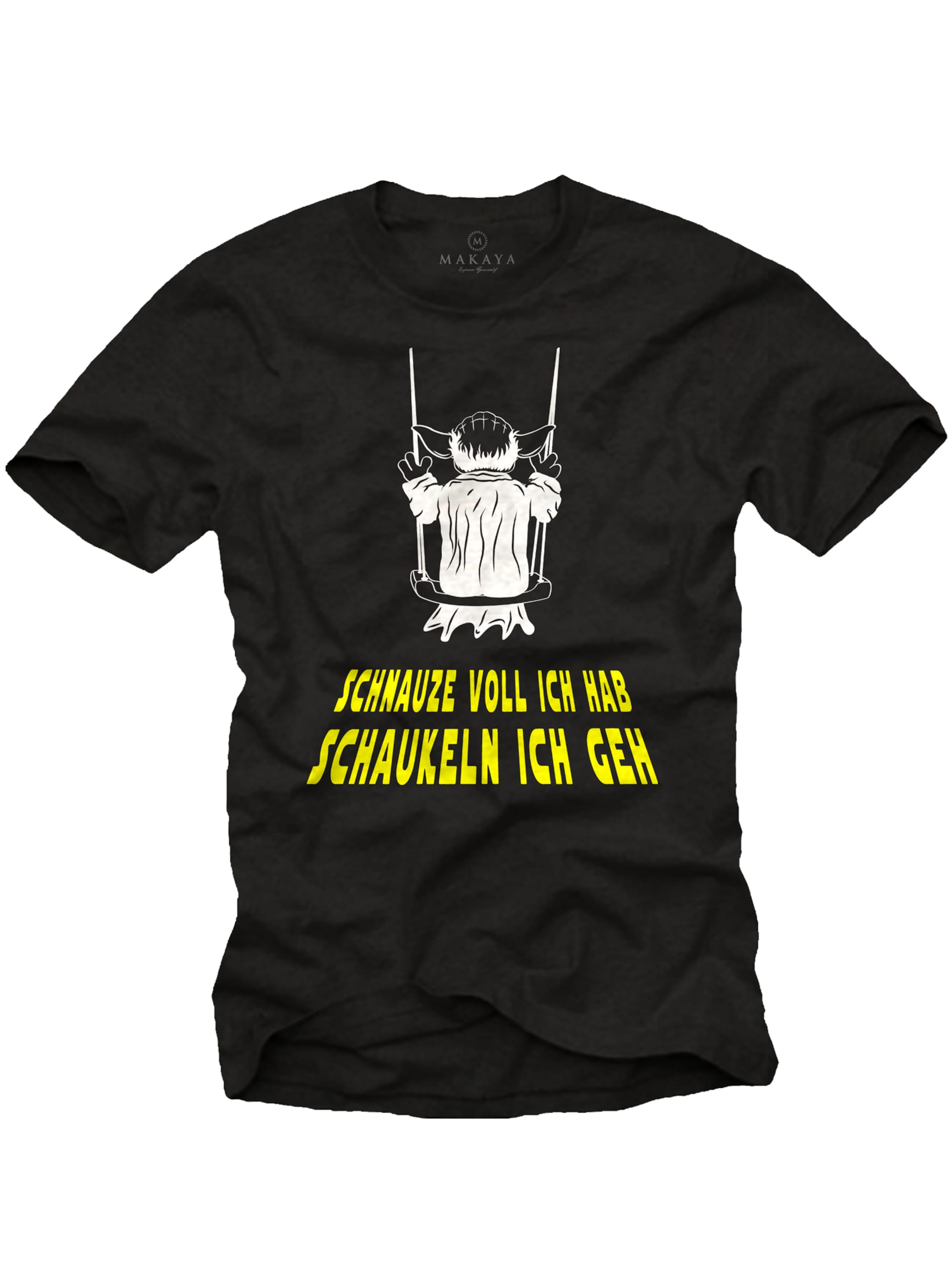 MAKAYA Shirt 'Schnauze voll ich hab' in Black: front