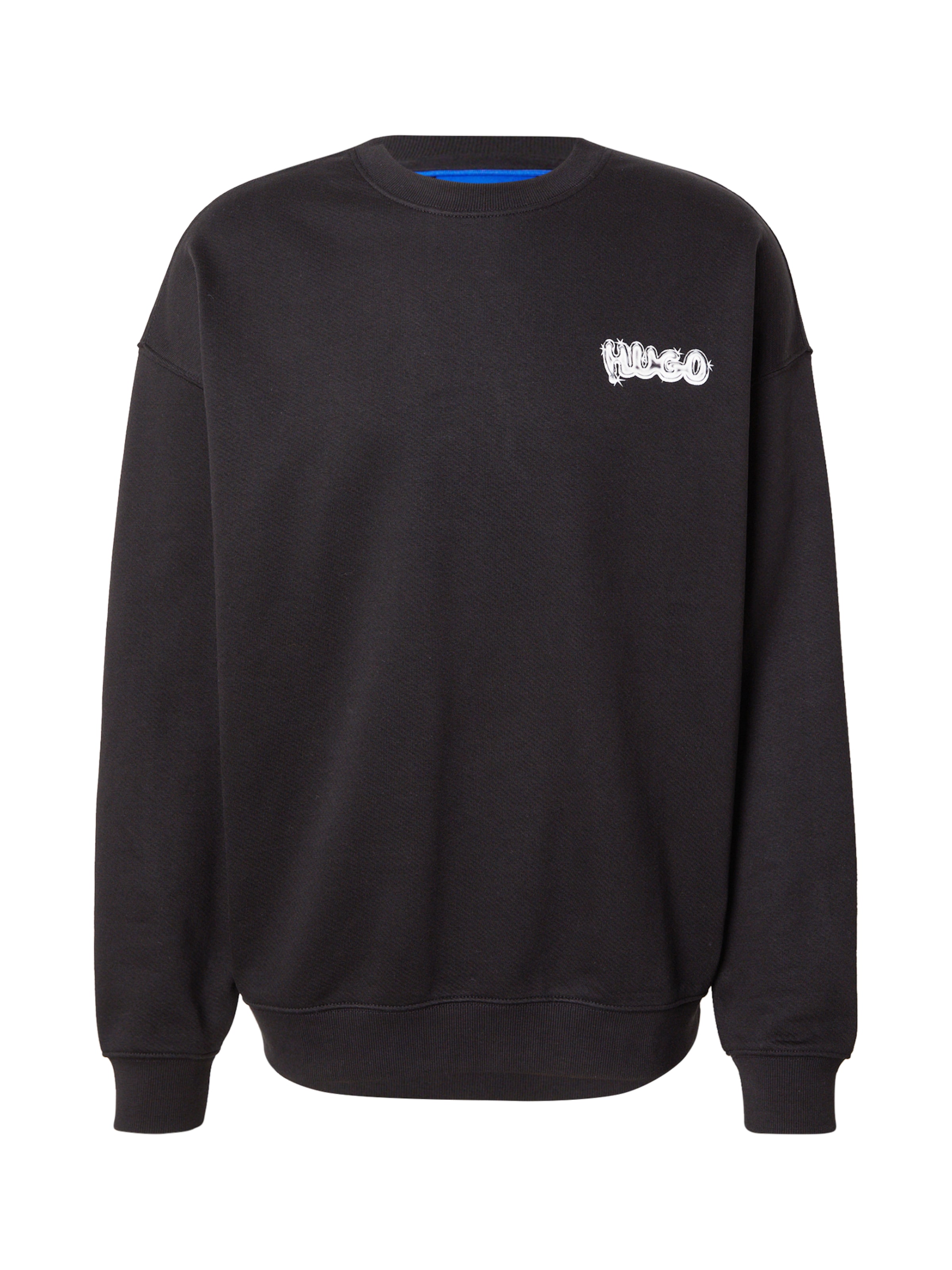 HUGO Μπλούζα φούτερ 'Nyrocrew' σε μαύρο: μπροστά