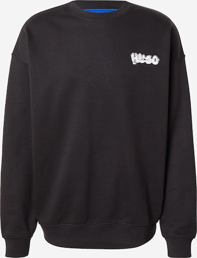 HUGO Sweat-shirt 'Nyrocrew' en gris / noir / blanc, Vue avec produit