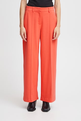 Wide Leg Pantalon 'IHKate' ICHI en orange : devant