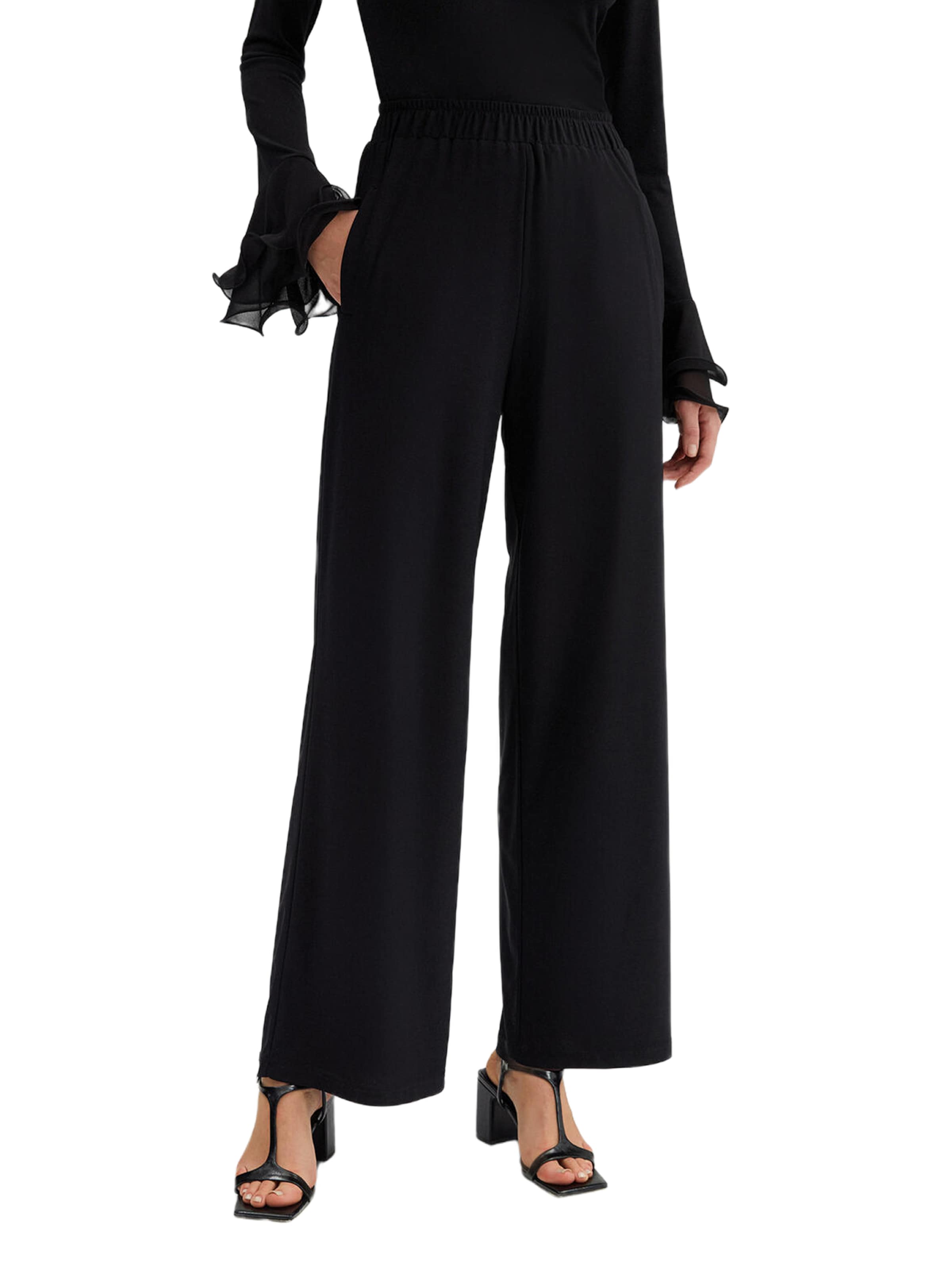 Touche Prive Wide Leg Hose in Schwarz