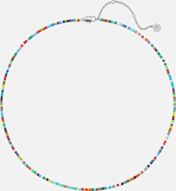 Chaîne 'Multicolor Bead' Hey Happiness en argent : devant