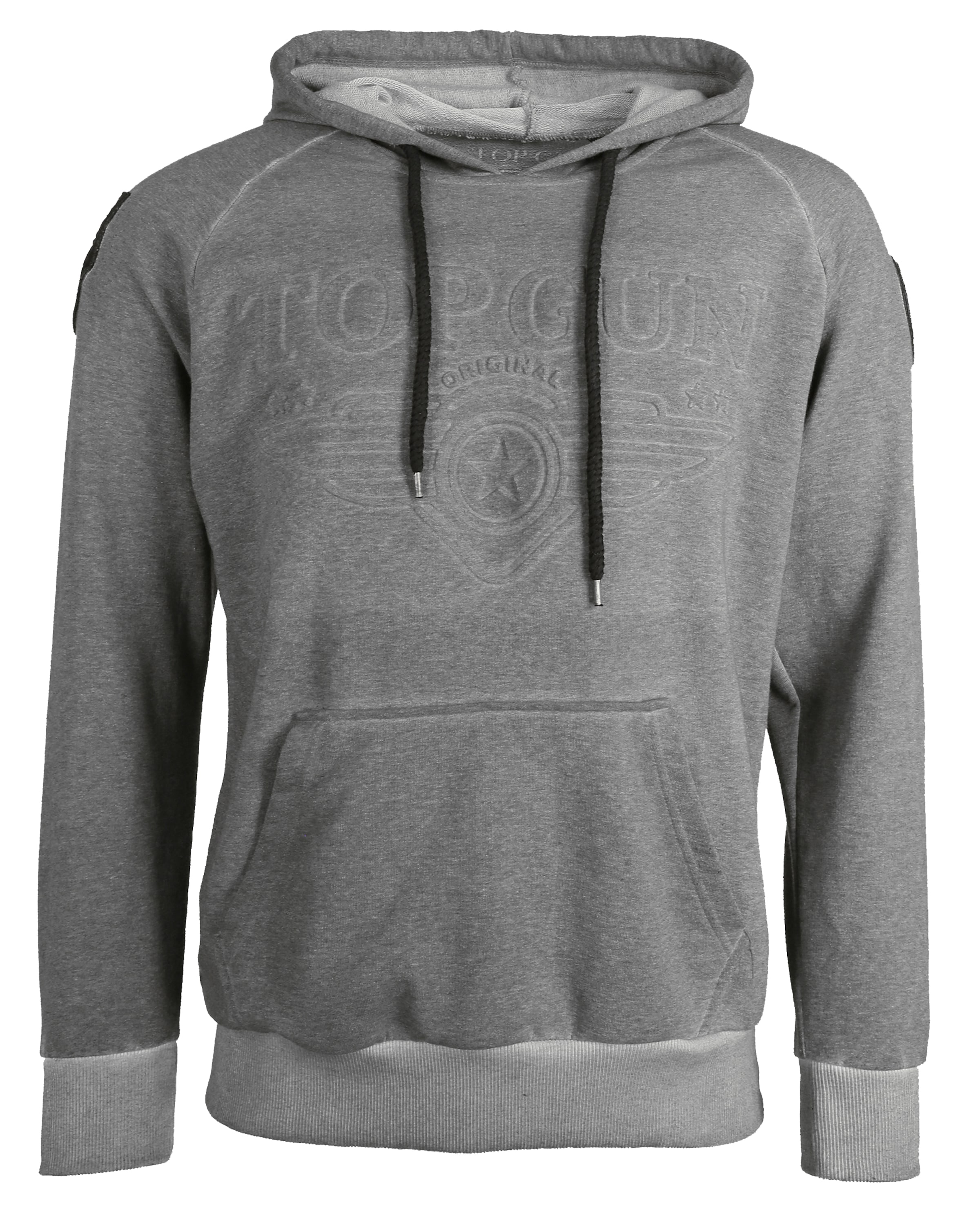 TOP GUN Sweatshirt 'TG20201132' in Grijs: voorkant