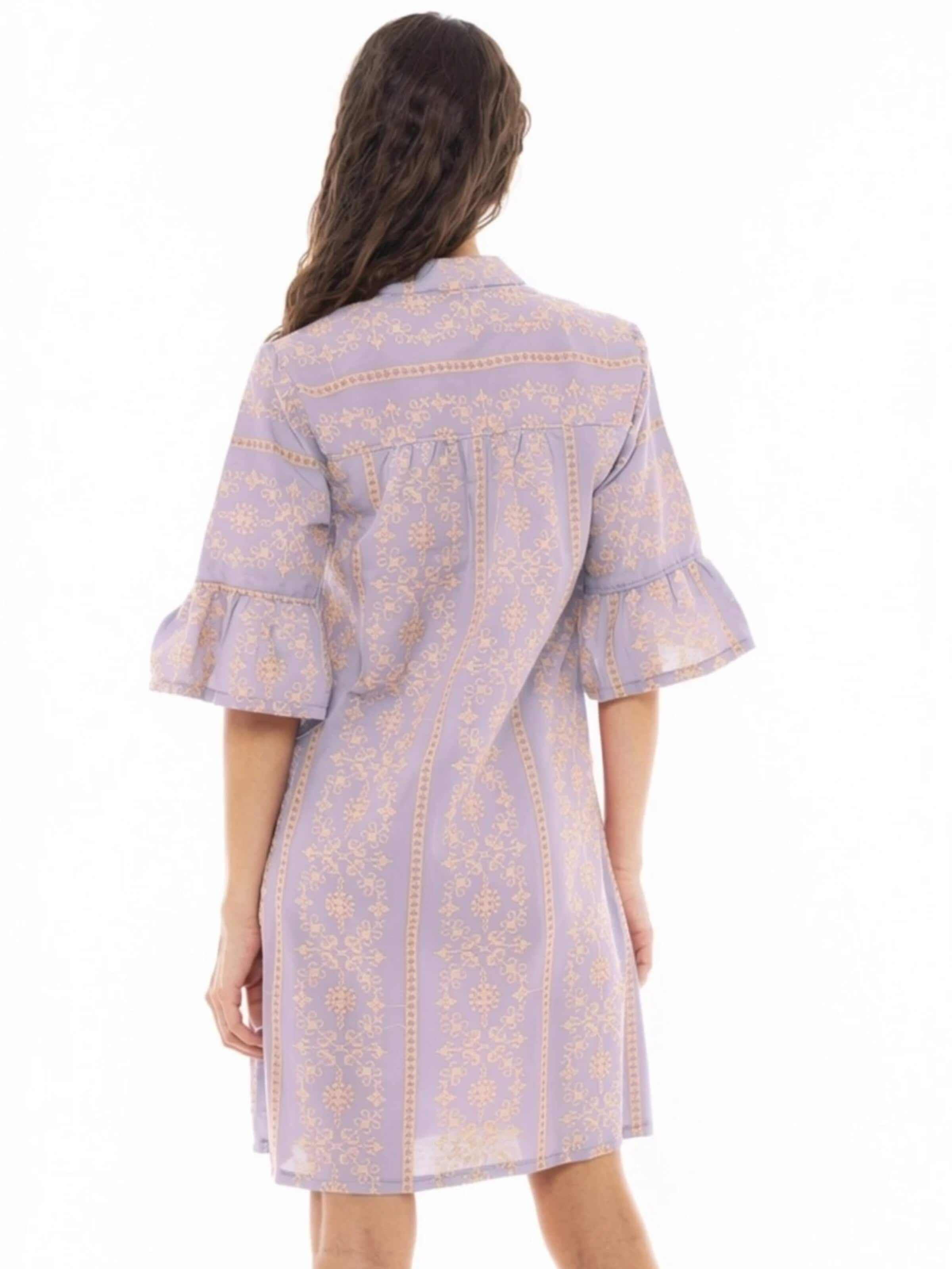 Pink LabelLjetna haljina 'BEACHWEAR EMBROIDERY ORANGE' - ljubičasta boja