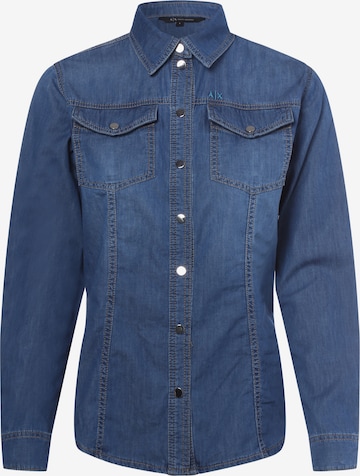 ARMANI EXCHANGE Blouse in Blue: front