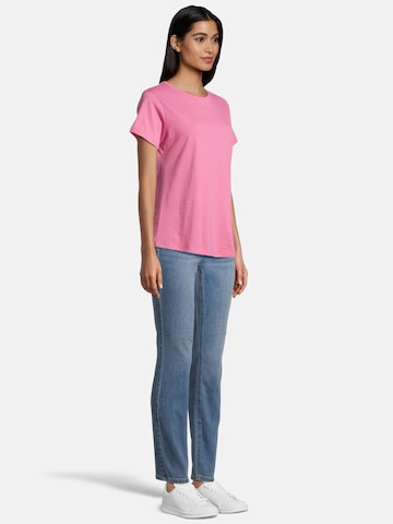 T-shirt 'STEENTJE-OH LA LA' salzhaut en rose