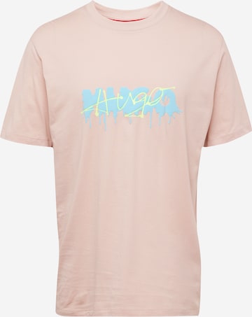 T-Shirt 'Dacation' HUGO Red en rose : devant