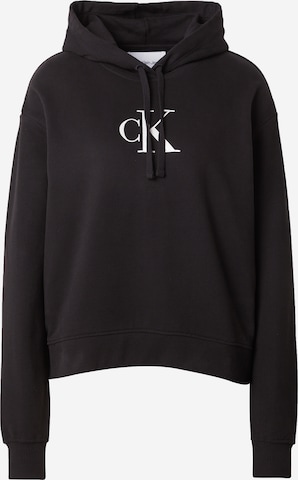 Sweat-shirt Calvin Klein Jeans en noir : devant