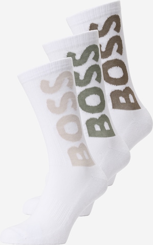 Chaussettes BOSS en blanc : devant