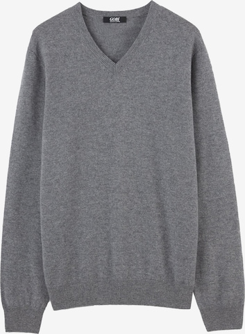 Pullover 'Men's Essential Cashmere V-Neck Sweater' di GOBI Cashmere in grigio: frontale