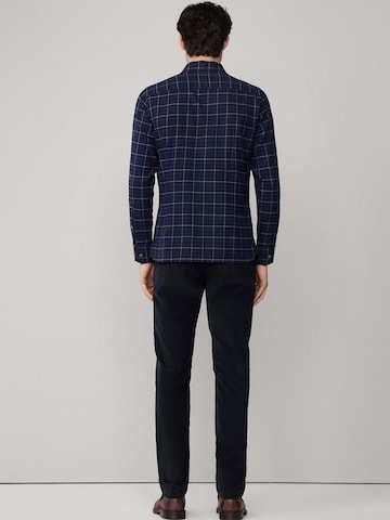 Hackett London Slim Fit Hemd 'Tattersall' in Blau