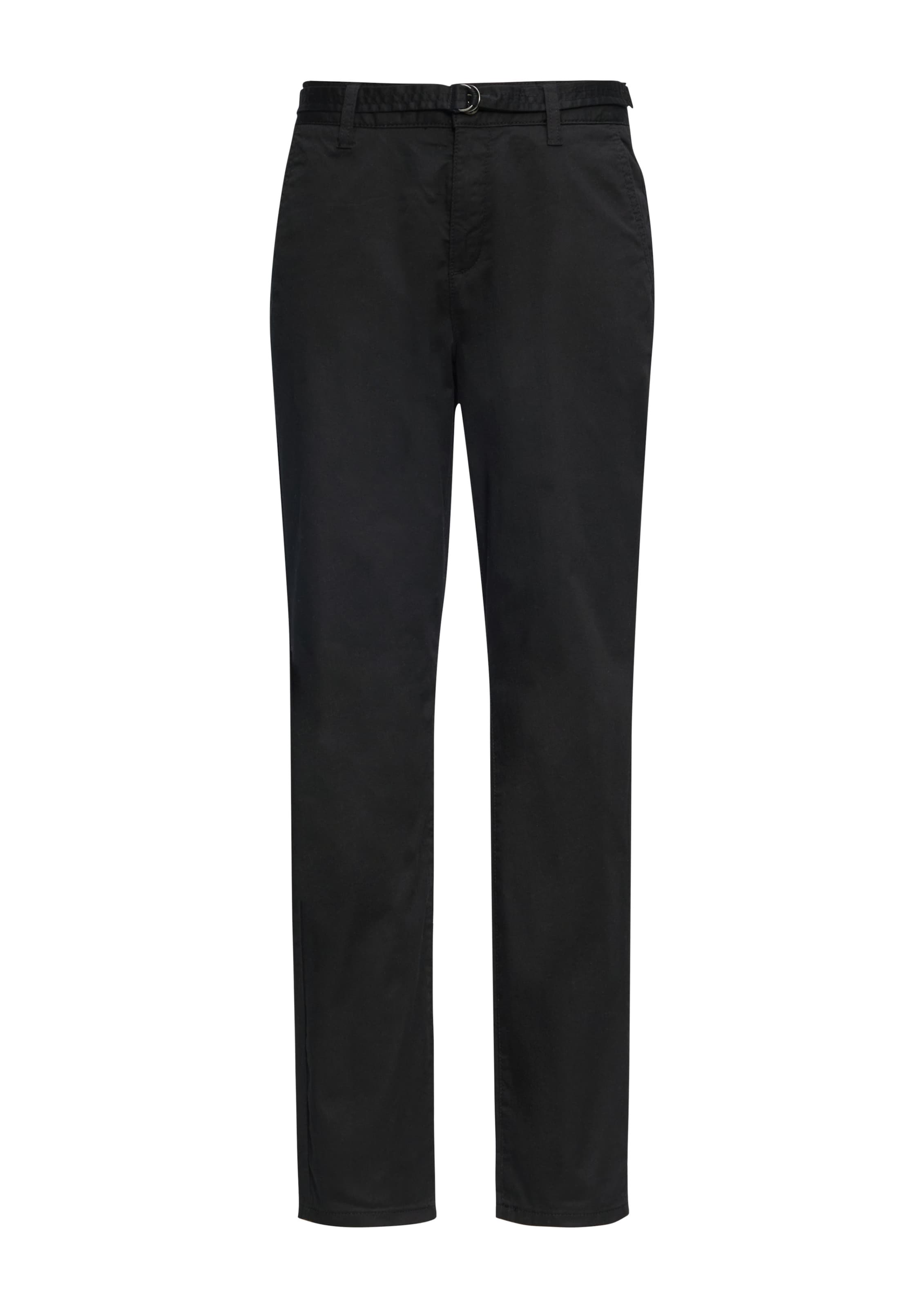 s.Oliver Tapered Chino trousers in Black: front
