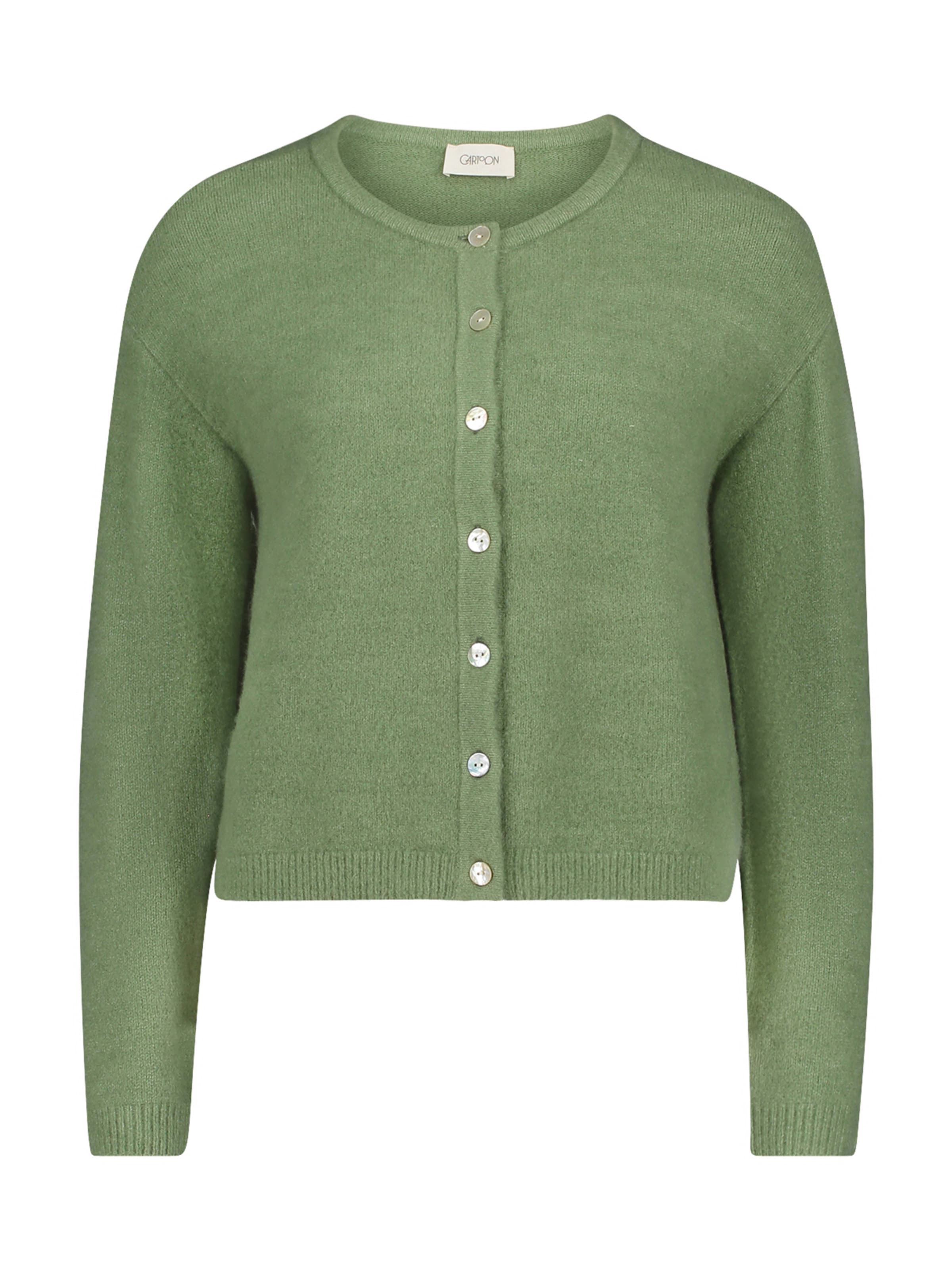 Cartoon - Cárdigan en verde: frente