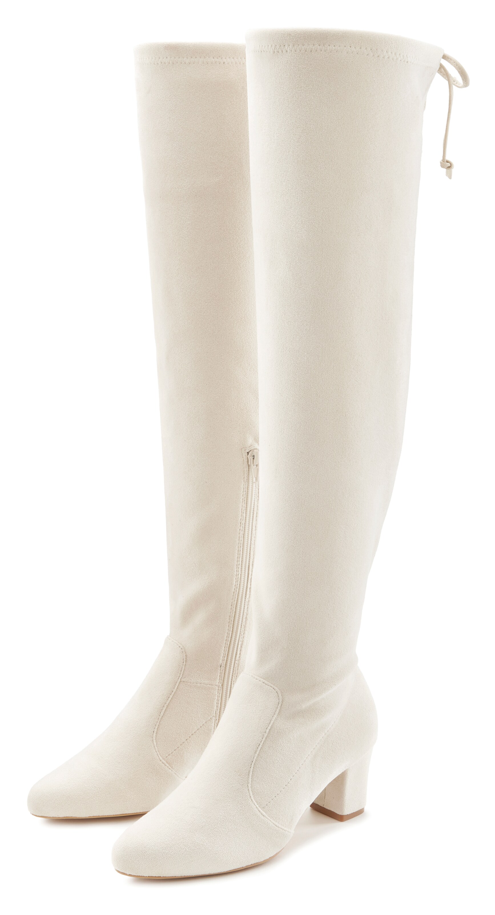 LASCANA - Botas sobre la rodilla en beige