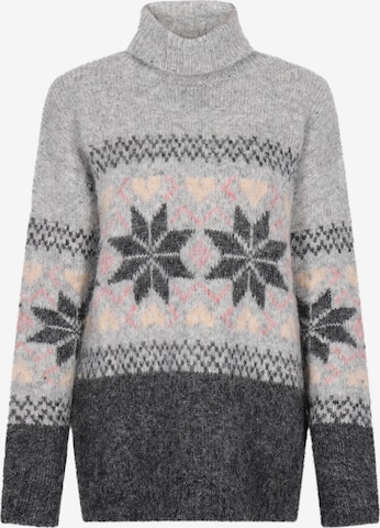 Pullover extra large di usha BLUE LABEL in grigio: frontale