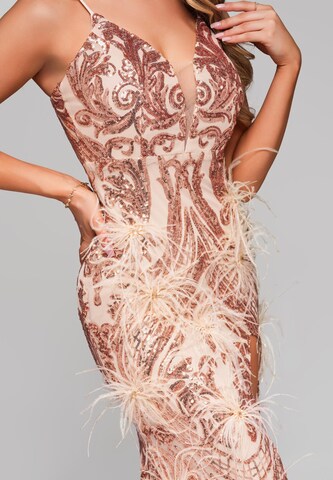 Robe de soirée Ombre en beige