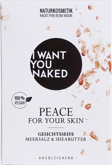 I Want You Naked Cleanser 'Peace For Your Skin mit Meersalz & Sheabutter' in White, Item view