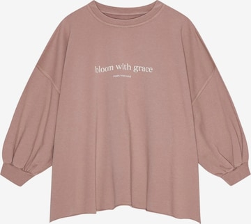 moshi moshi mind Collegepaita 'Mantra' värissä vaaleanpunainen: etupuoli