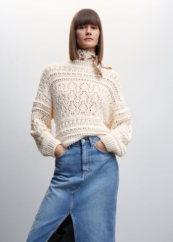 MANGO Sweater 'Montana' in Beige: front