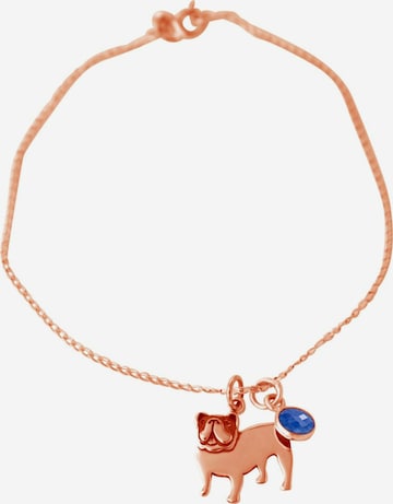 Gemshine Armband 'Bulldogge Hund' in Goud: voorkant