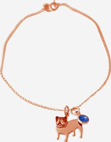 Bracelet 'Bulldogge Hund' Gemshine en or : devant