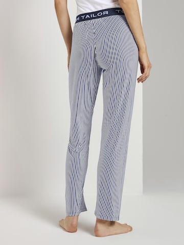 TOM TAILOR Pajama pants in Blue