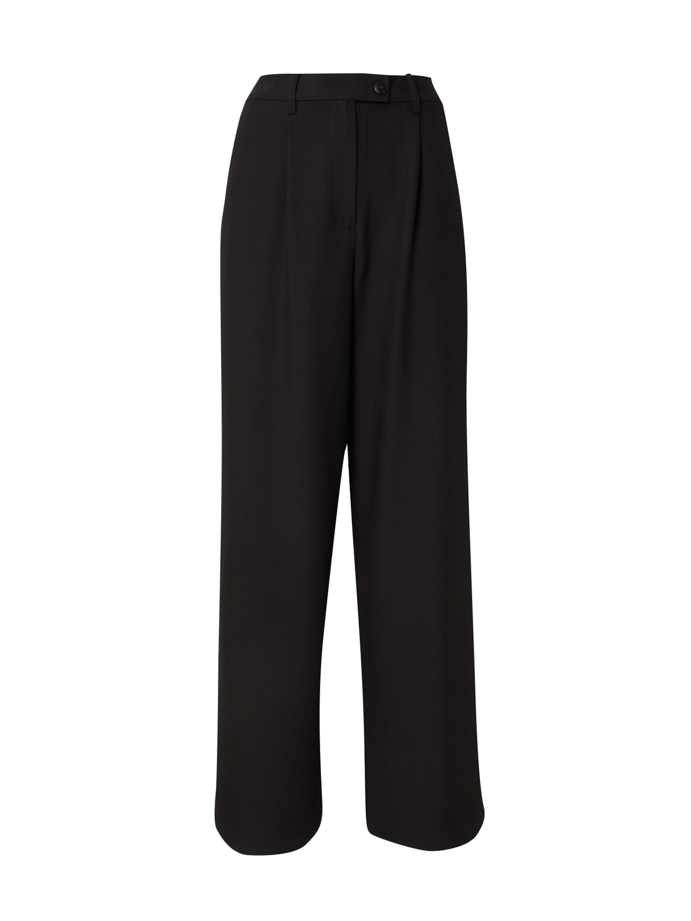 VILA Široký strih Plisované nohavice 'VISIFFE' - Čierna: predná strana