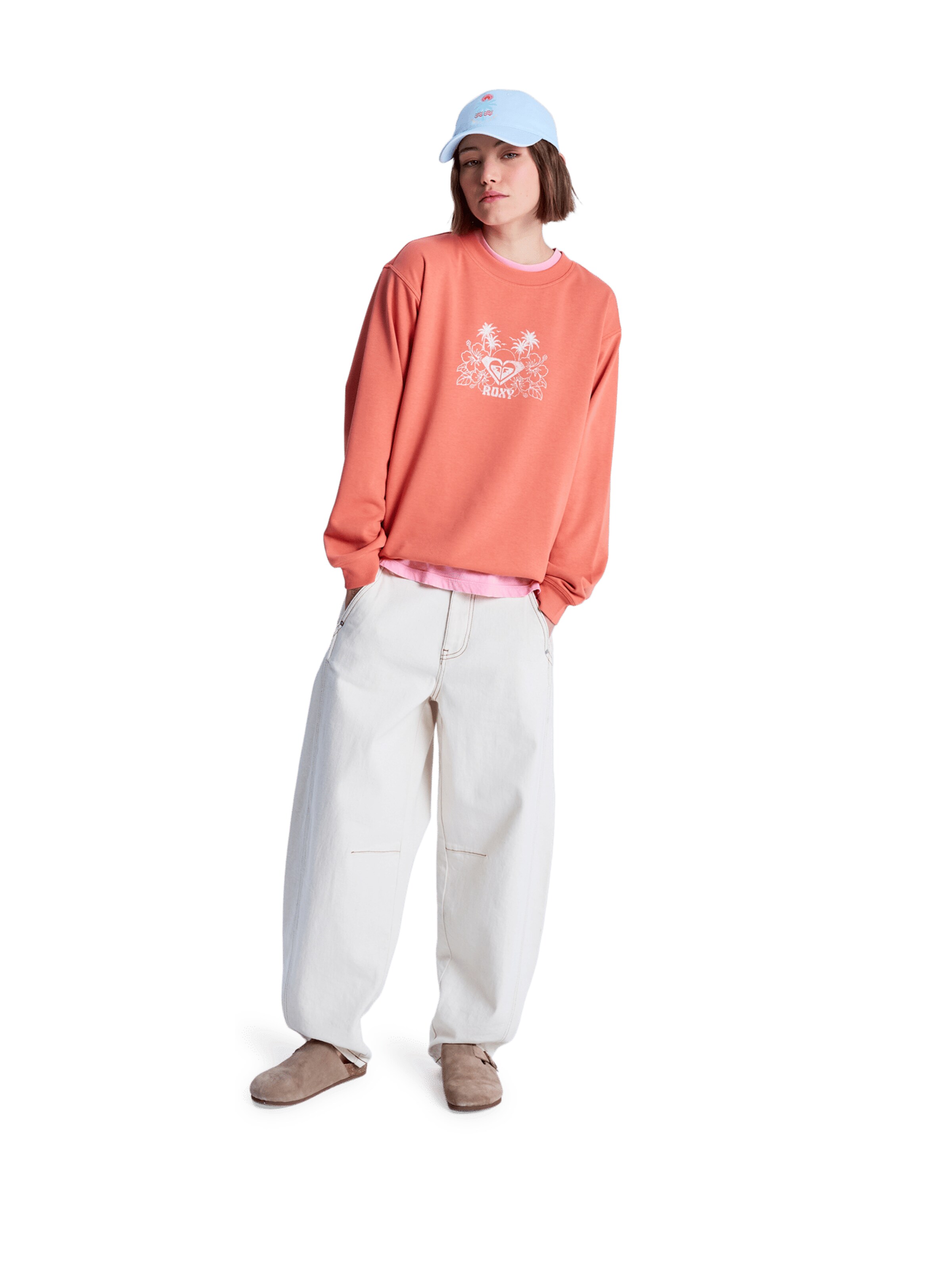 ROXY Суичър 'Surf Stoked Terry Vint' в оранжево