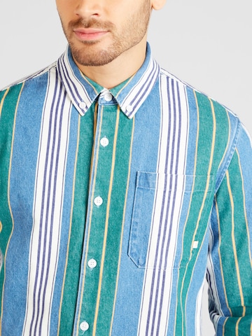 FARAH - Ajuste regular Camisa 'BURGHINO' en verde