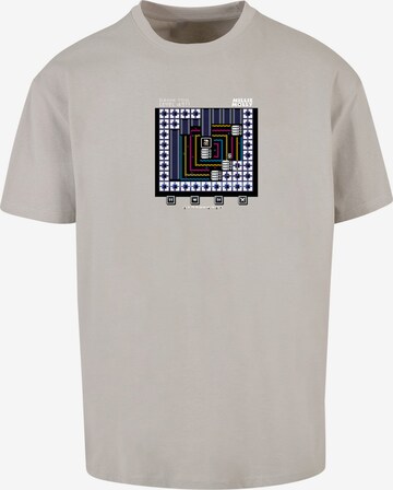 F4NT4STIC Shirt 'Level 45 Millie Mollie C64 Retro Gaming SEVENSQUARED' in Grijs: voorkant