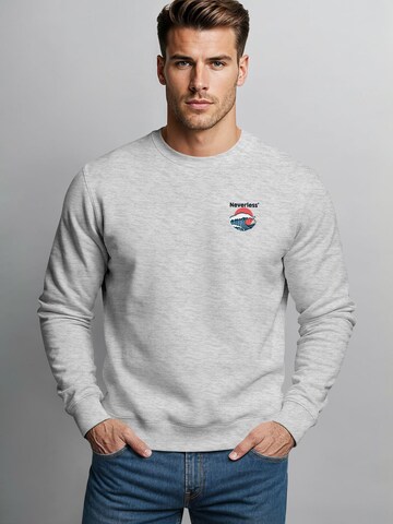 Neverless Sweatshirt 'Japan Wave' in Grey