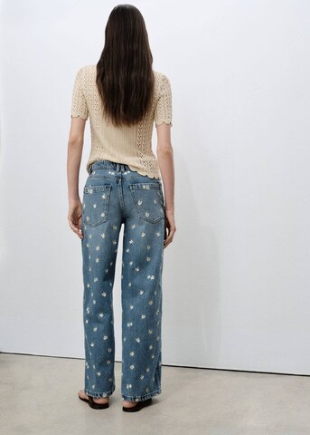 Wide leg Jeans 'Massy' de la MANGO pe albastru
