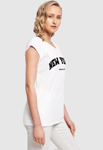 Merchcode T-Shirt 'New York' in Weiß