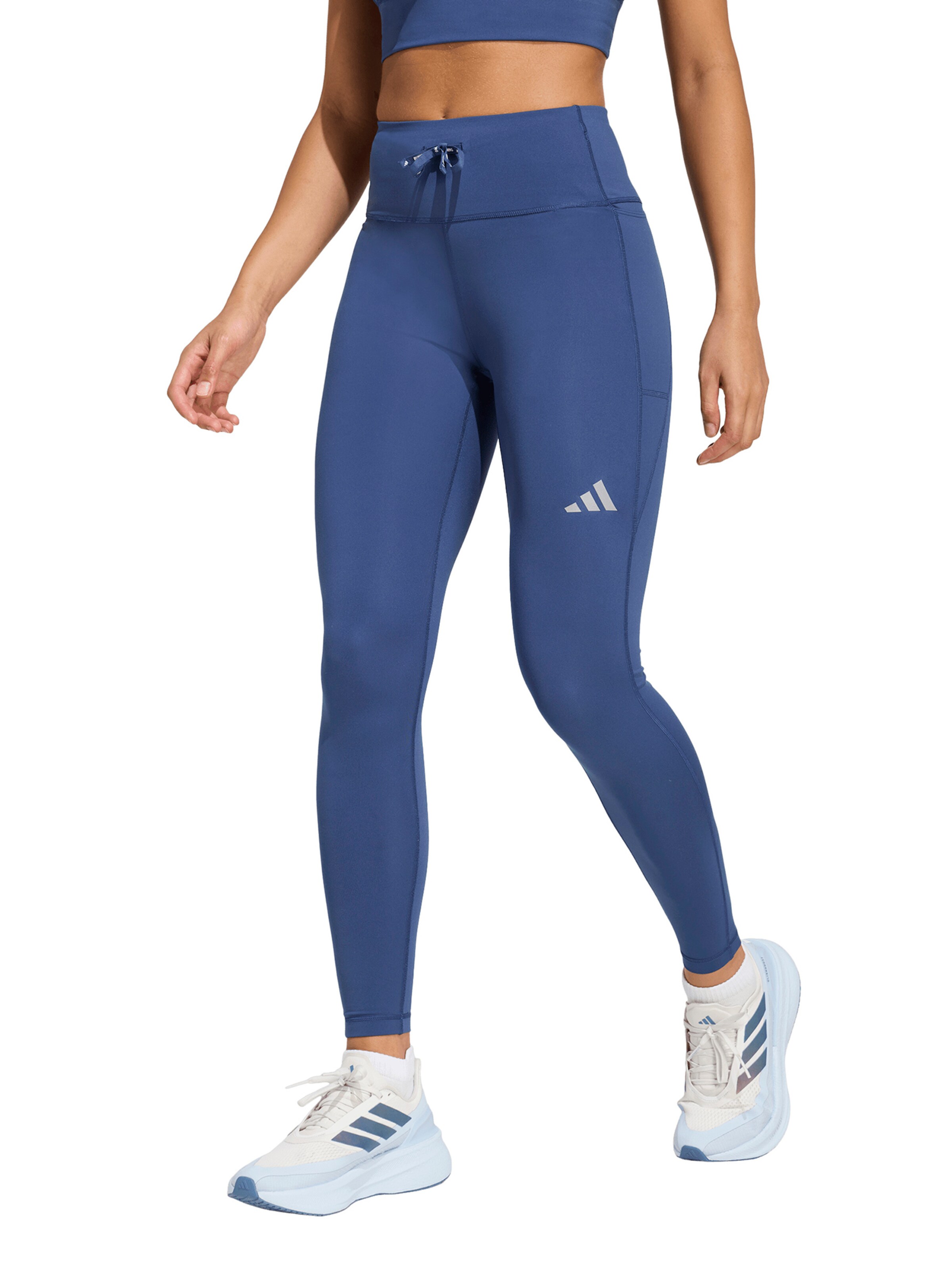 ADIDAS PERFORMANCE Skinny Sporthose 'Ess' in Blau: Vorderseite