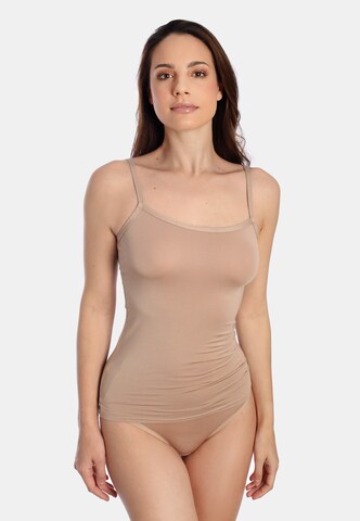 Maillot de corps 'LOVELY SKIN' sassa en beige : devant