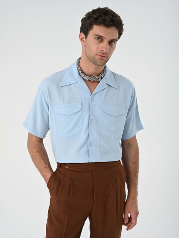 Antioch Regular fit Button Up Shirt in Blue