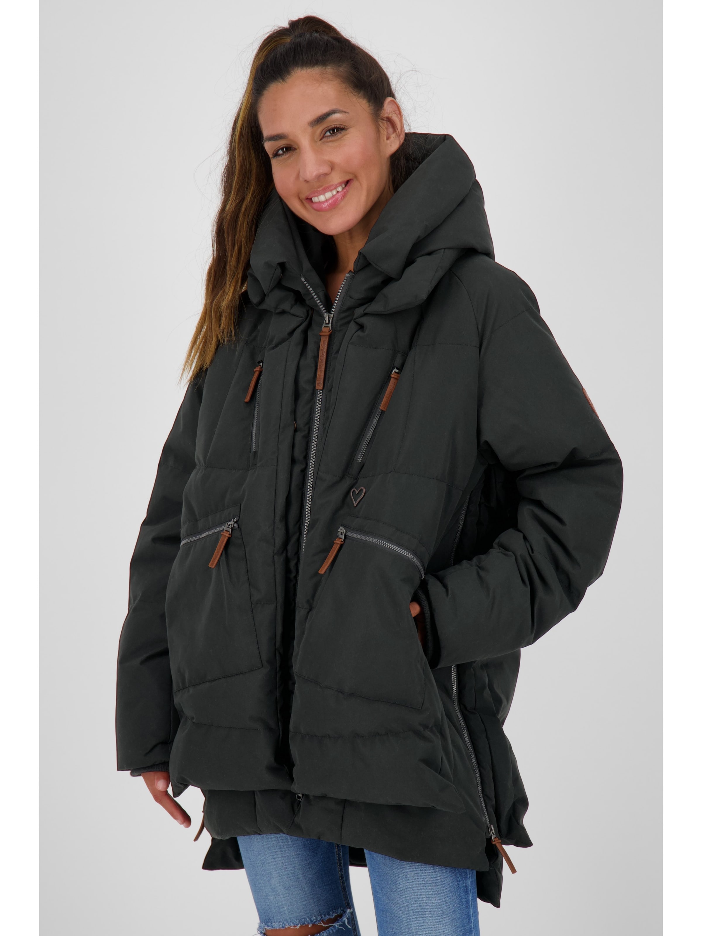 alife & kickin Vinterjakke 'JuanitaAK' i sort: forside