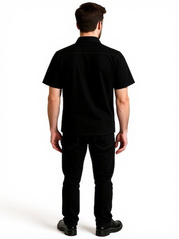 Hawaiihemdshop.de Regular fit Button Up Shirt 'Parrots Elegance' in Black