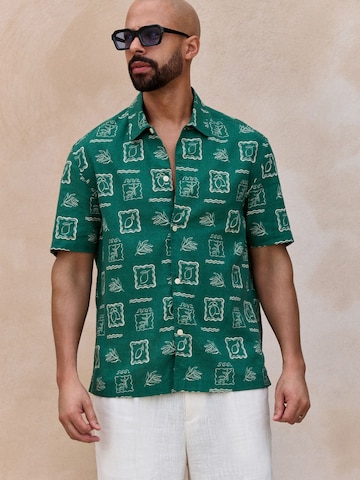 Regular fit Camicia di Next in verde: frontale