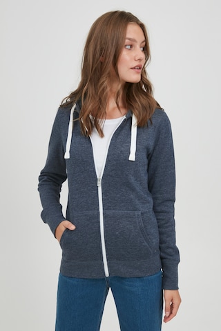 Oxmo Zip-Up Hoodie in Blue: front