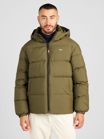 Tommy Jeans - Casaco de inverno 'Essential' em verde: frente