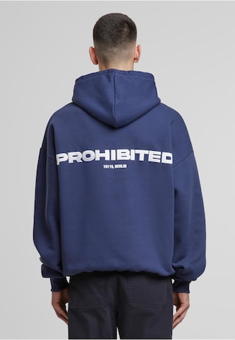 Felpa di Prohibited in blu: frontale