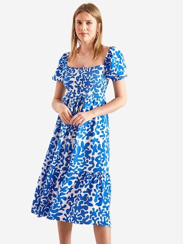 Bianco Lucci Jurk in Blauw: voorkant
