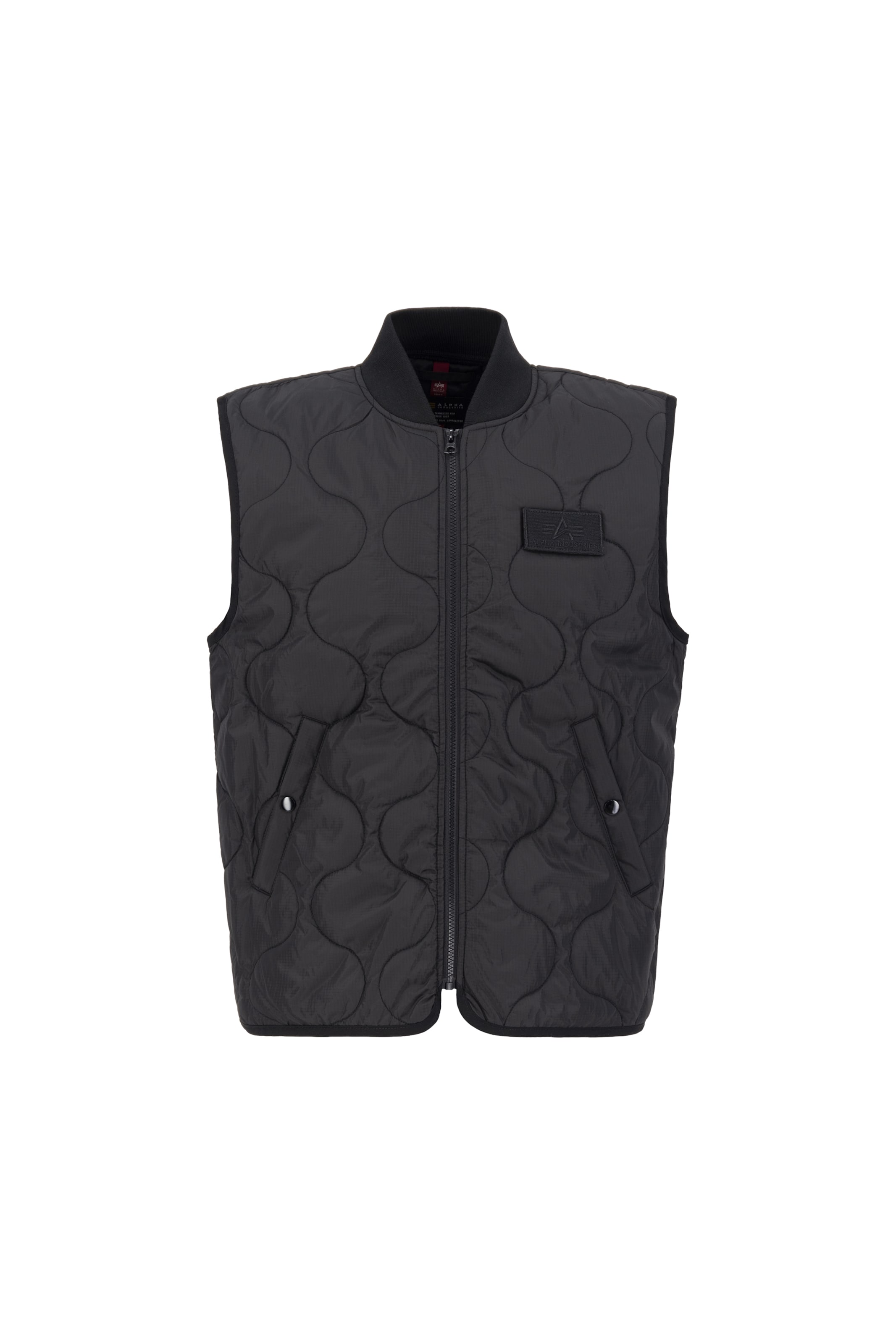 ALPHA INDUSTRIES Vest in Black: front