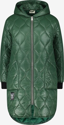 Amber & June Between-Season Jacket in Green: front